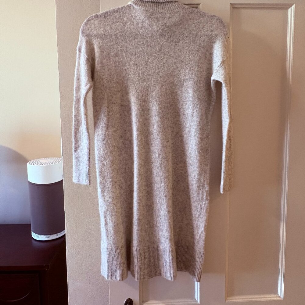 Steven Alan 100% Cashmere Turtleneck Sweater Dress Oatmeal Petite